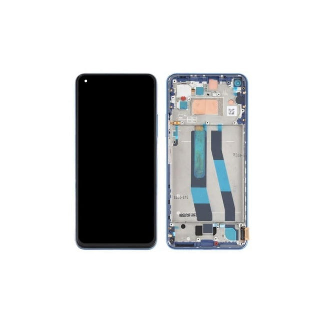 Pantalla Completa Original Servicepack Para Xiaomi Mi 11 Lite 5G Ne Con Marco Azul