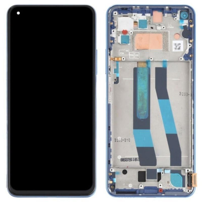 Pantalla Completa Original Servicepack Para Xiaomi Mi 11 Lite 5G Con Marco Azul