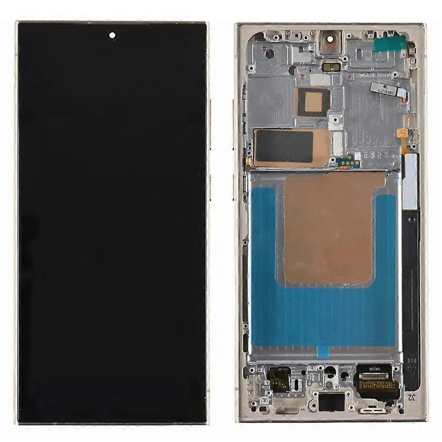 Pantalla Completa Original Servicepack Para Samsung S24 Ultra / S928 Con Marco ORO