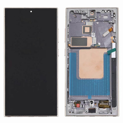 Pantalla Completa Original Servicepack Para Samsung S24 Ultra / S928 Con Marco PLATA
