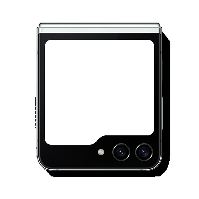 Tapa Trasera Para Samsung Z Flip 5 / F731 Parte Inferior(Arriba) Negro