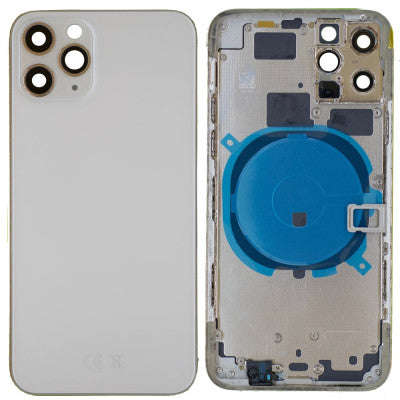 适用于 iPhone 11 Pro Max 的带后盖的底盘，白色